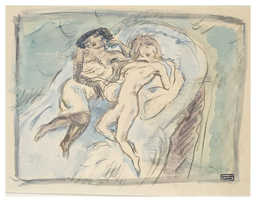 Deux femmes sur un lit, 
by Jules PASCIN
